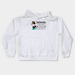 stop asian hate Kids Hoodie